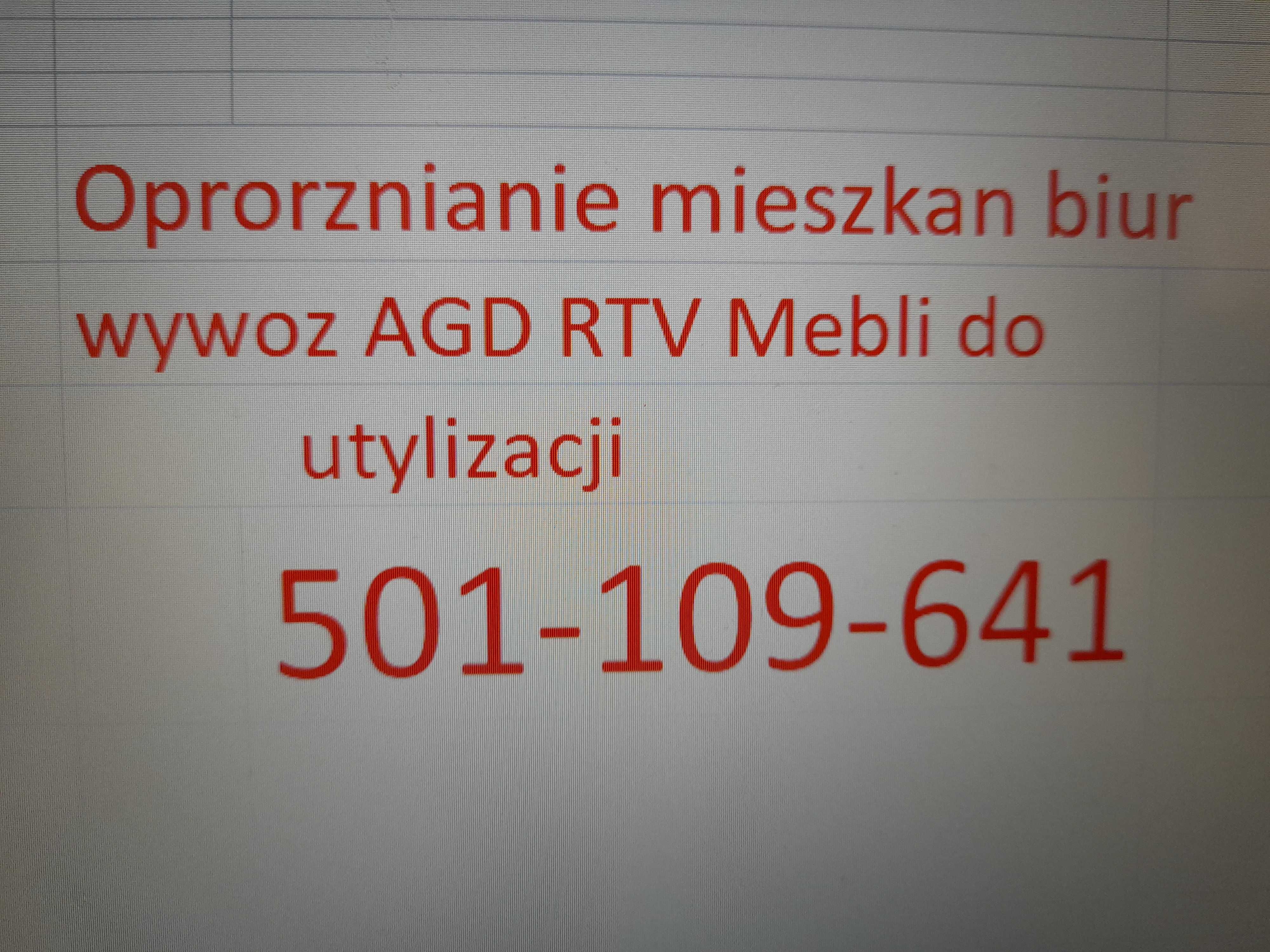 Oproznianie mieszkan biur Wywoz AGD RTV Mebli do utylizacji piekary sl