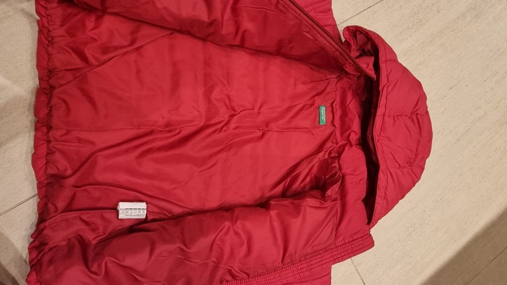 Benetton kurtka puchowa różowa XS 110