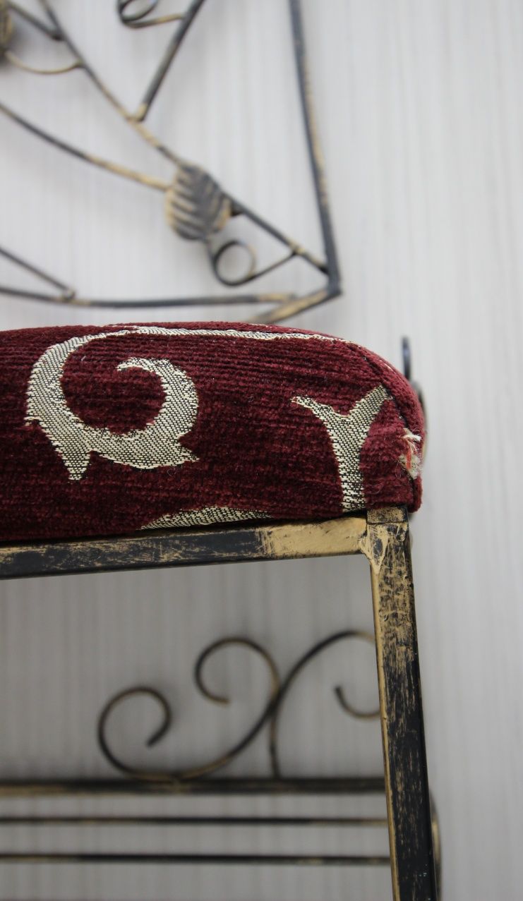 Metalowy Wieszak + szafka na buty z siedziskiem vintage