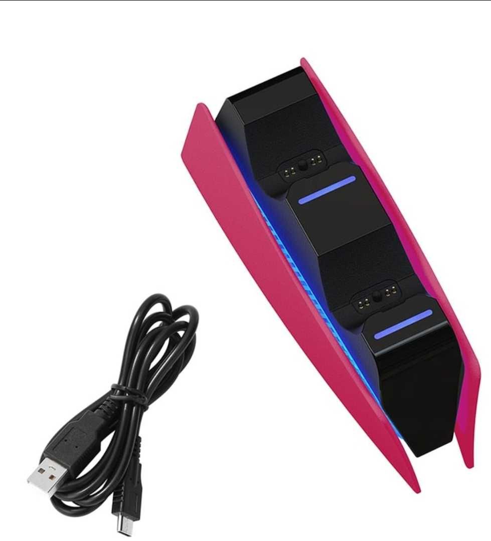Dual Fast Charger for PS5 Wireless Controller USB Type-C