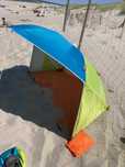 Parasol plażowy przeciwsłoneczny Tribord 3-osobowy UPF50+ - stan bdb