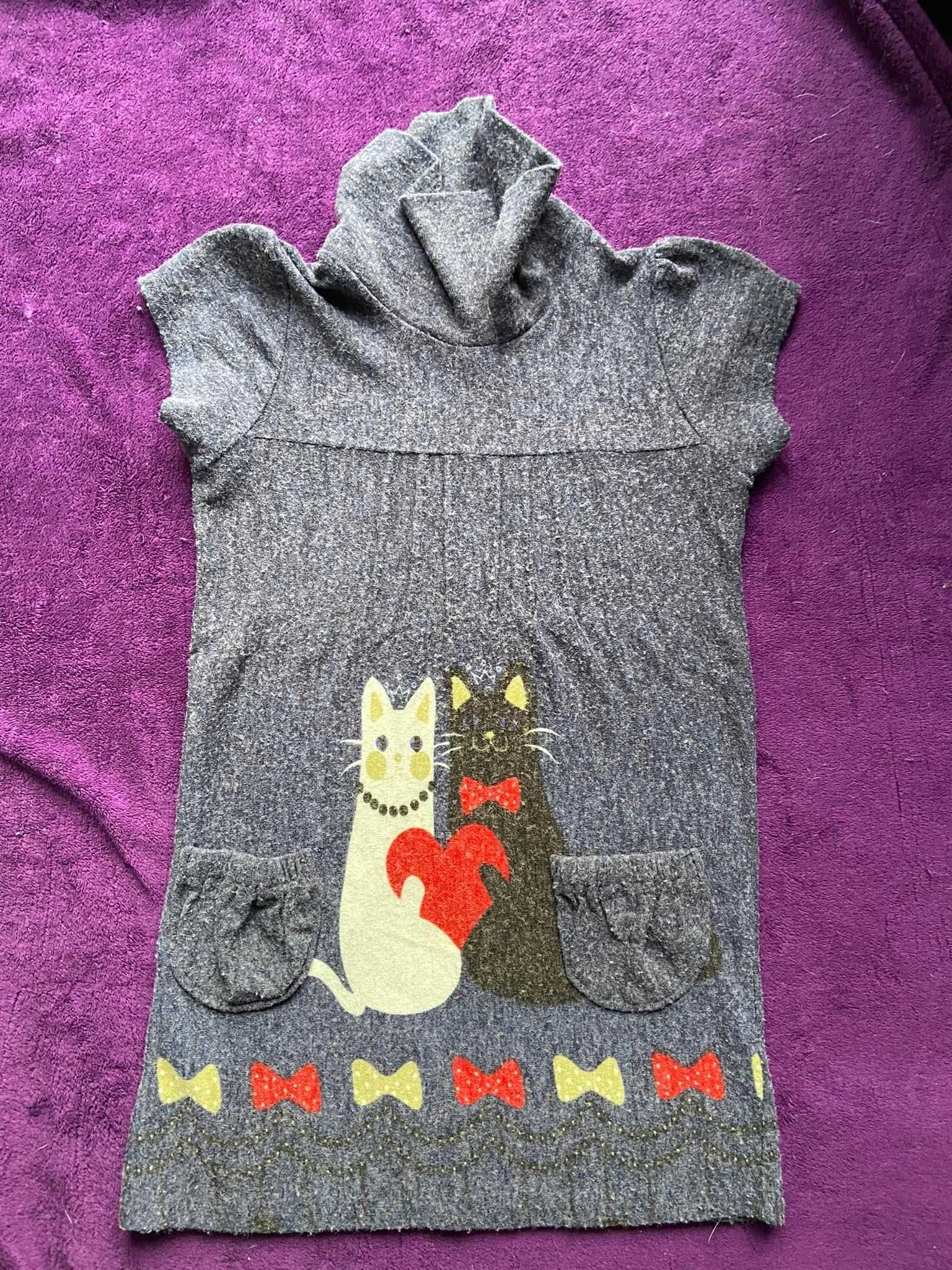 tunika sweterek w kotki