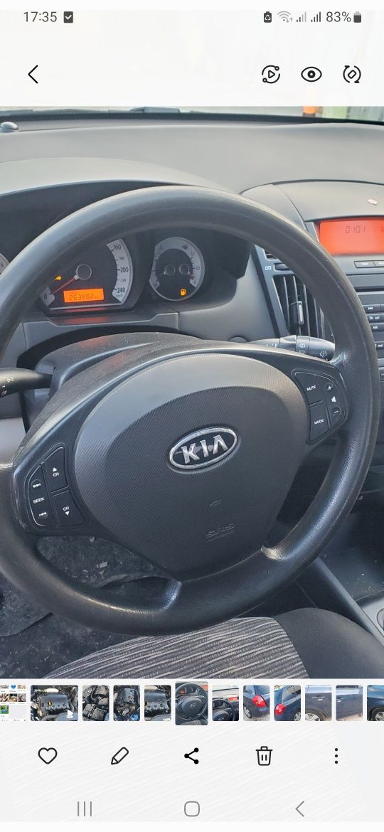 kia ceed 2007-2011 год air bag