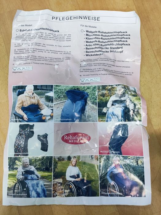 Pokrowiec ocieplacz na wózek inwalidzki Rehaforum medical