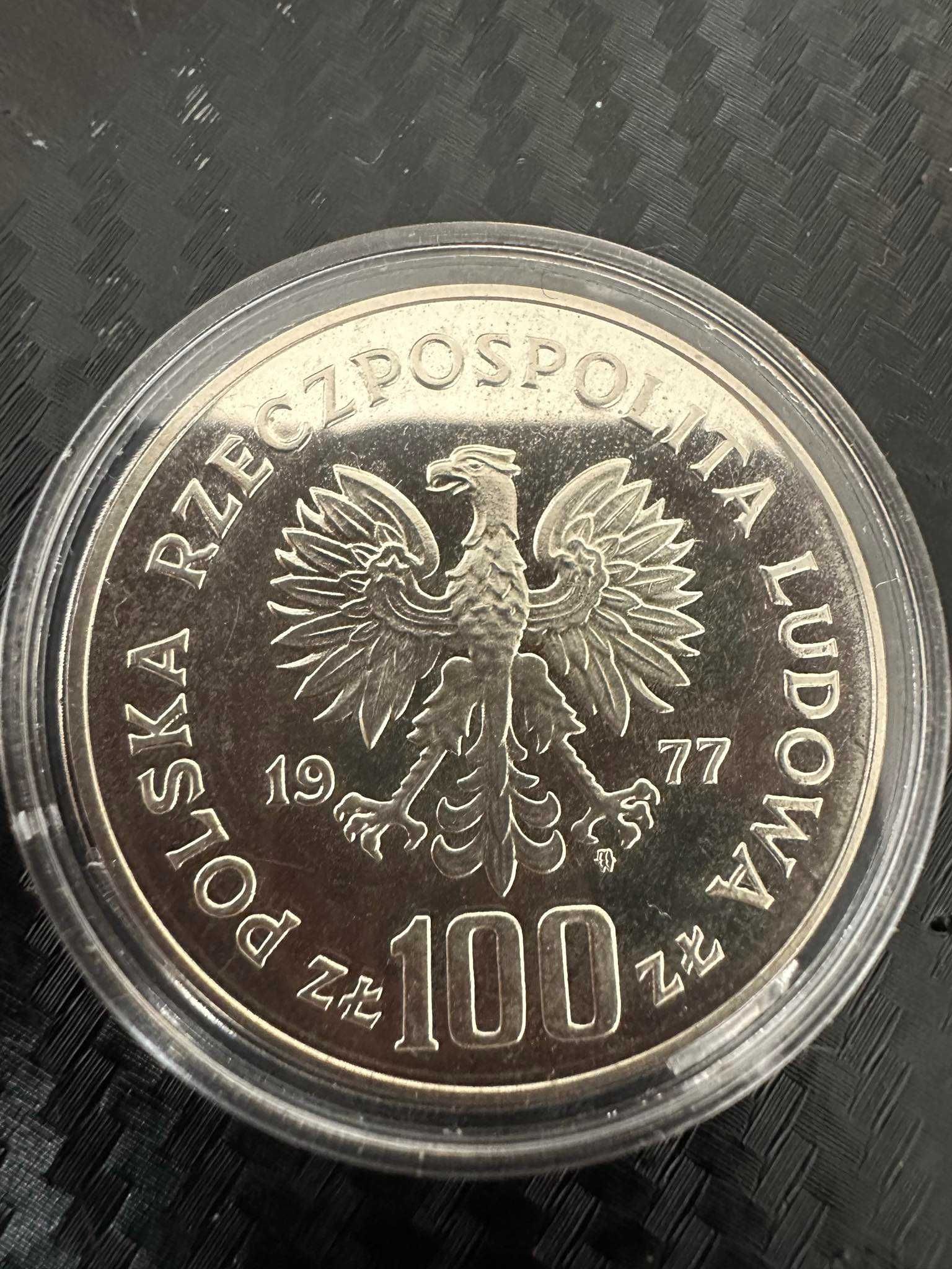 Moneta 100 zł 1977r srebro Zamek królewski na Wawelu