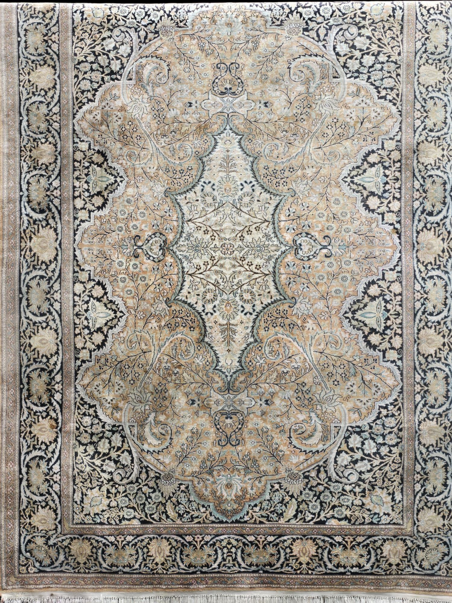 Qom - Ghoum - Perski jedwabny dywan - Rękodzieło z jedwabiu  215 x 310