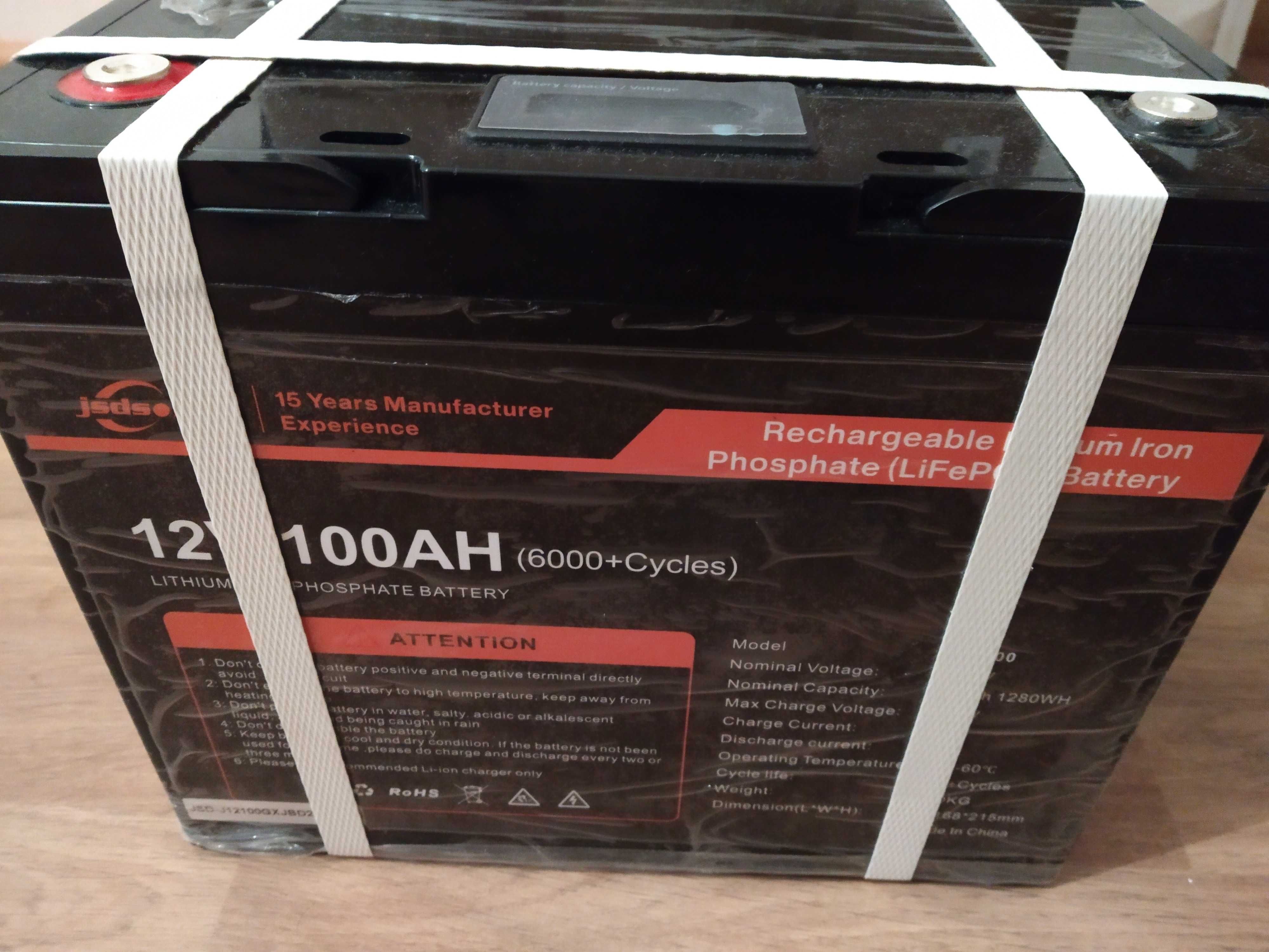 Акумуляторна батарея Jsdsolar 12V 100Ah LiFePo4