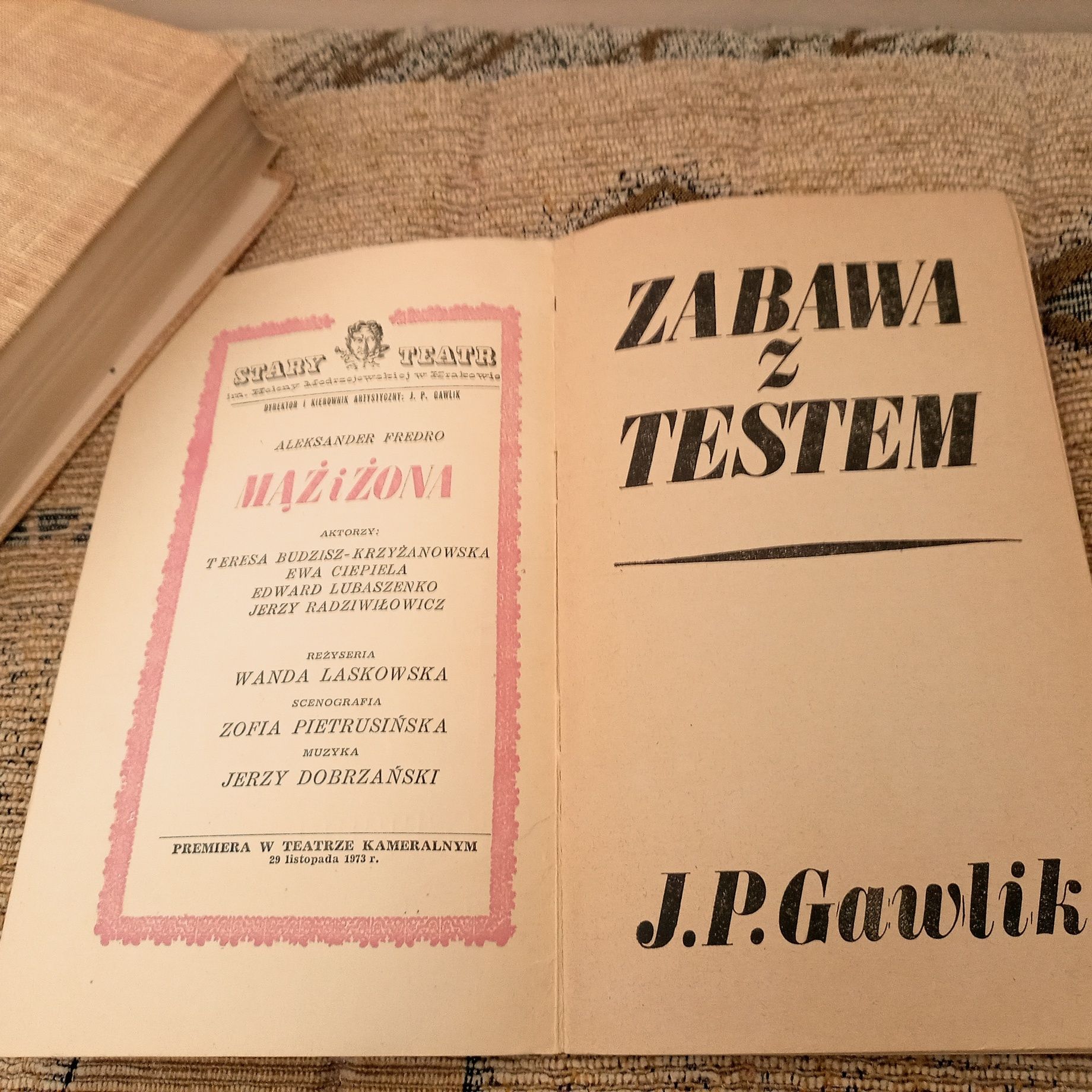 Program z Teatru Starego w Krakowie Fredro
