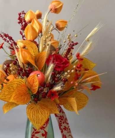 Композиція осінь, декор осінь, декор ручної роботи, осіння композиція