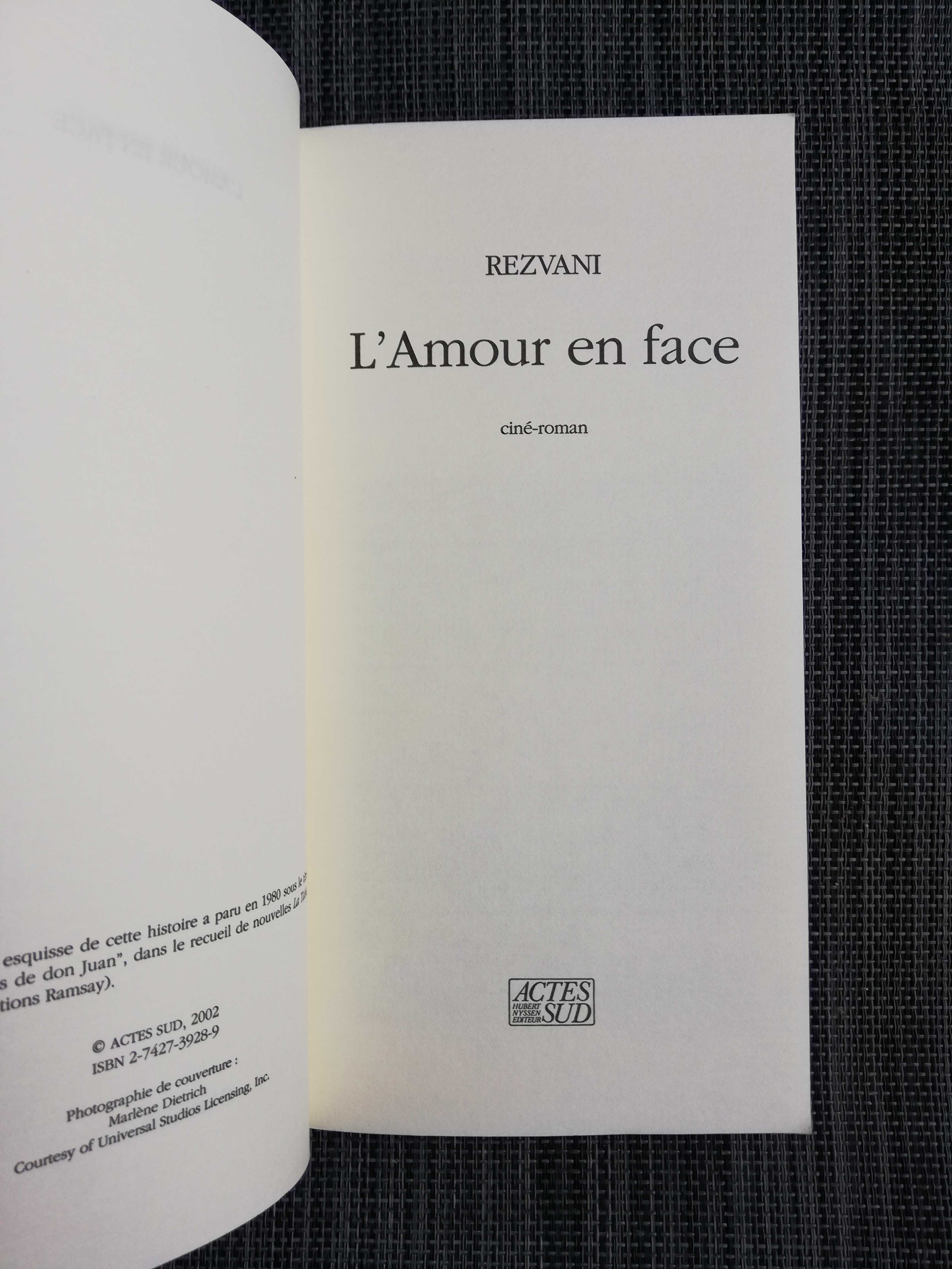L'amour en face - Serge Rezvani (portes grátis)