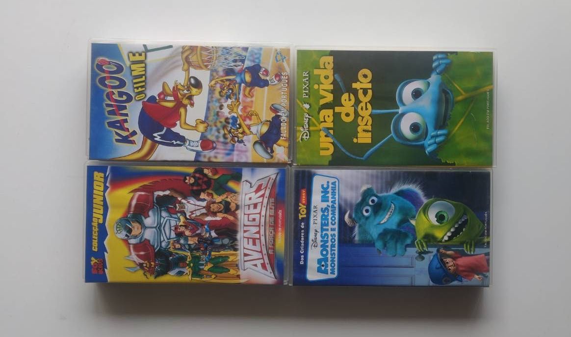 Cassetes VHS de filmes pokemon e outros (total 7 cassetes)