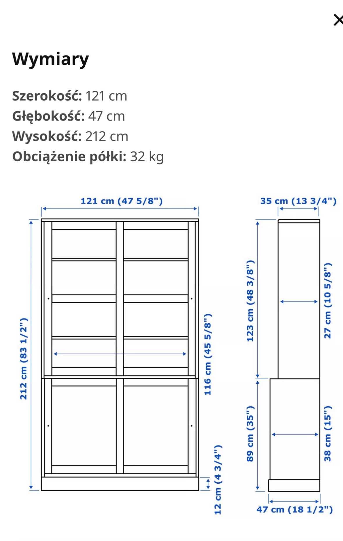 Witryna IKEA HAVSTA przeszklona stan wzorowy