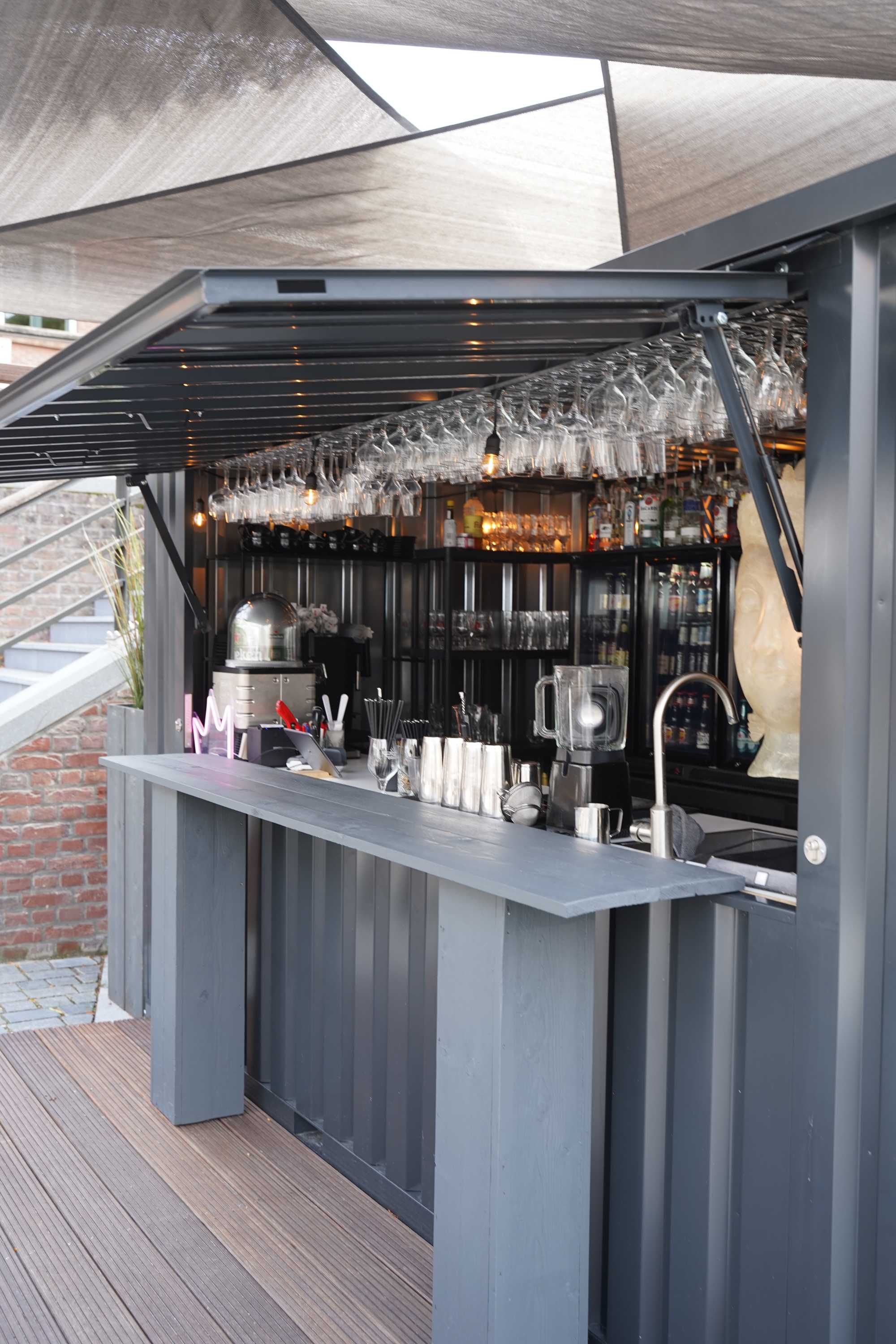 Contentor para bar em esplanada de exterior ou interior