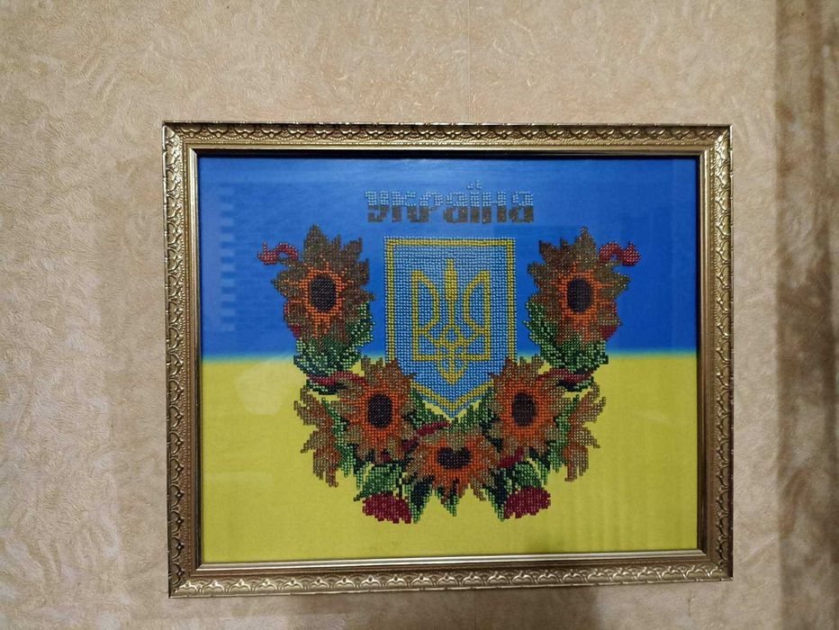 Картина вышивка бисером. Ручная работа .