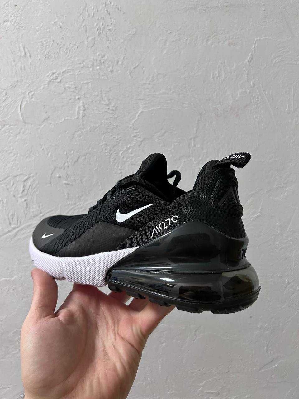 Кросівки Nike Air Max 270 Black White / кроси Найк Аір Макс 270 чорні