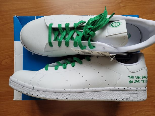 Nowe buty Adidas Stan Smith Vegan Cloud White Green rozmiar 46 2/3