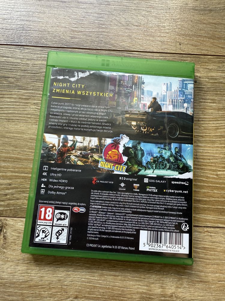 Gra Cyberpunk 2077 PL Polska Wersja Xbox One S X Xbox Series X