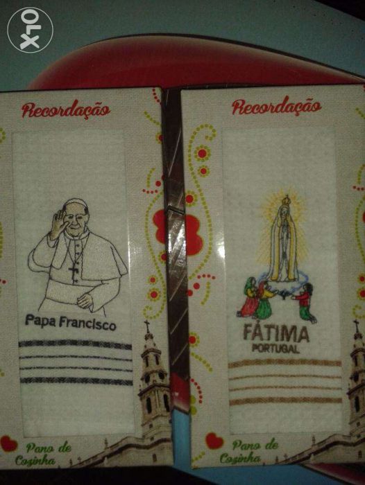 pano de cozinha, recordação de Fatima,novo