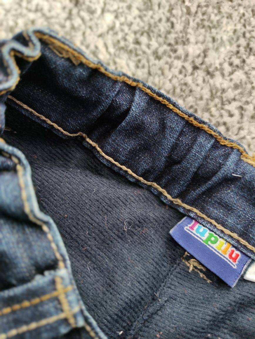 Ocieplane spodnie jeansowe z podszewką 98 Lupilu Lidl
