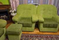 Fotel duży wygodny stan idealny zielony zieleń