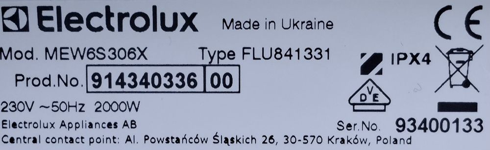 Pralka Electrolux 6kg slim z transportem,Gwarancja
