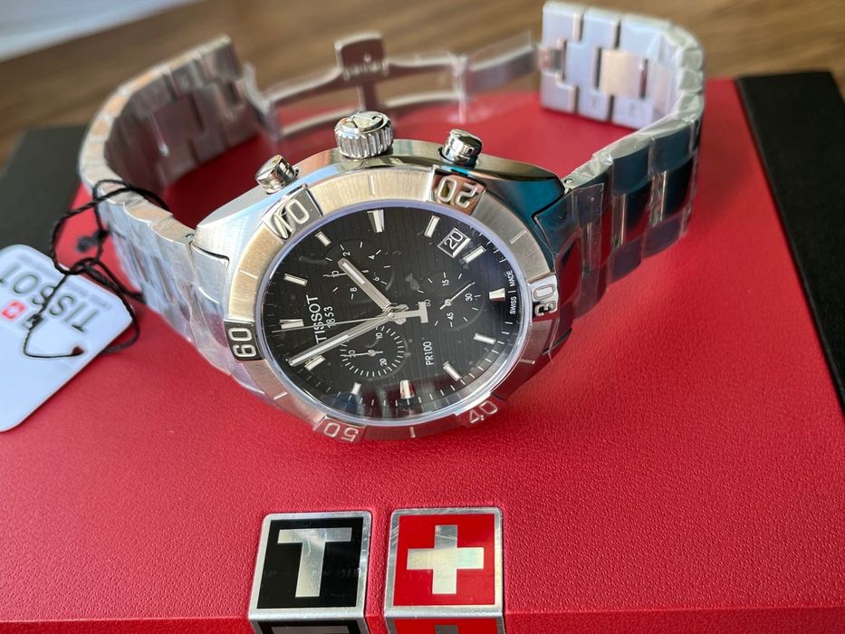 НОВИЙ годинник Tissot PR100 Sport Gent Chronograph (ремінець, браслет)