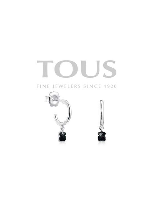 TOUS kolczyki Mini Onix onyks srebro 925 oryginał