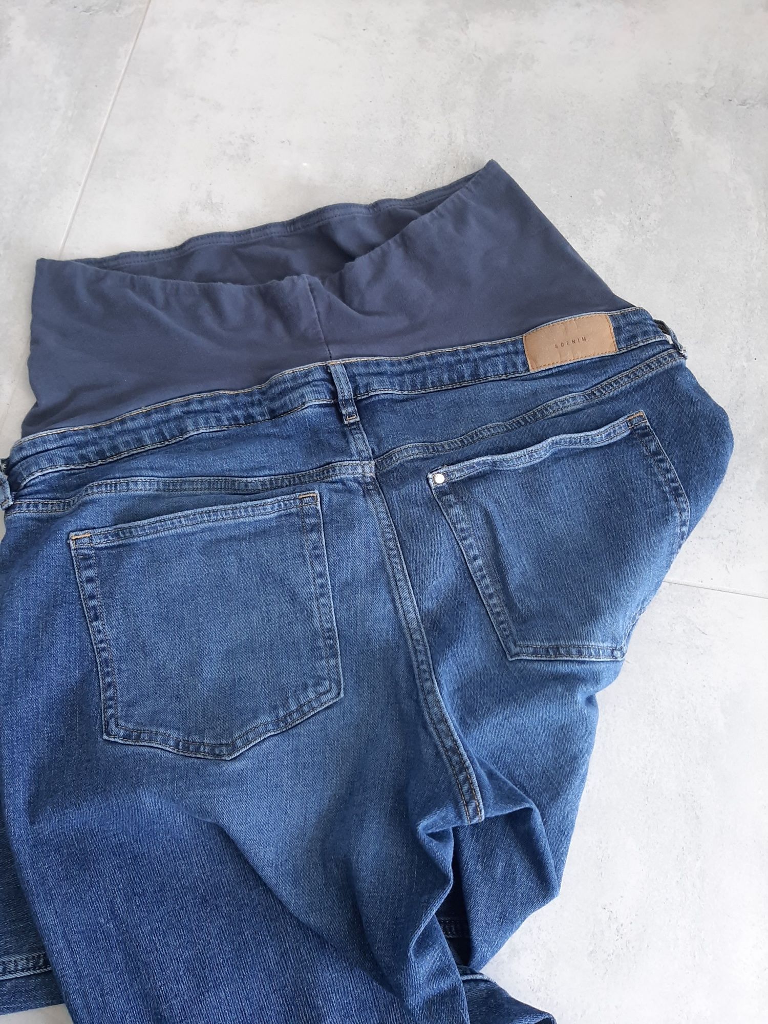 Jeansy ciążowe elastyczne Denim XL