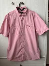 Różowa gładka koszula krótki rękaw S.Oliver L