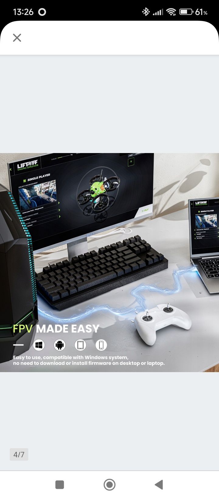 Fpv controler do symulatorów drona na PC
