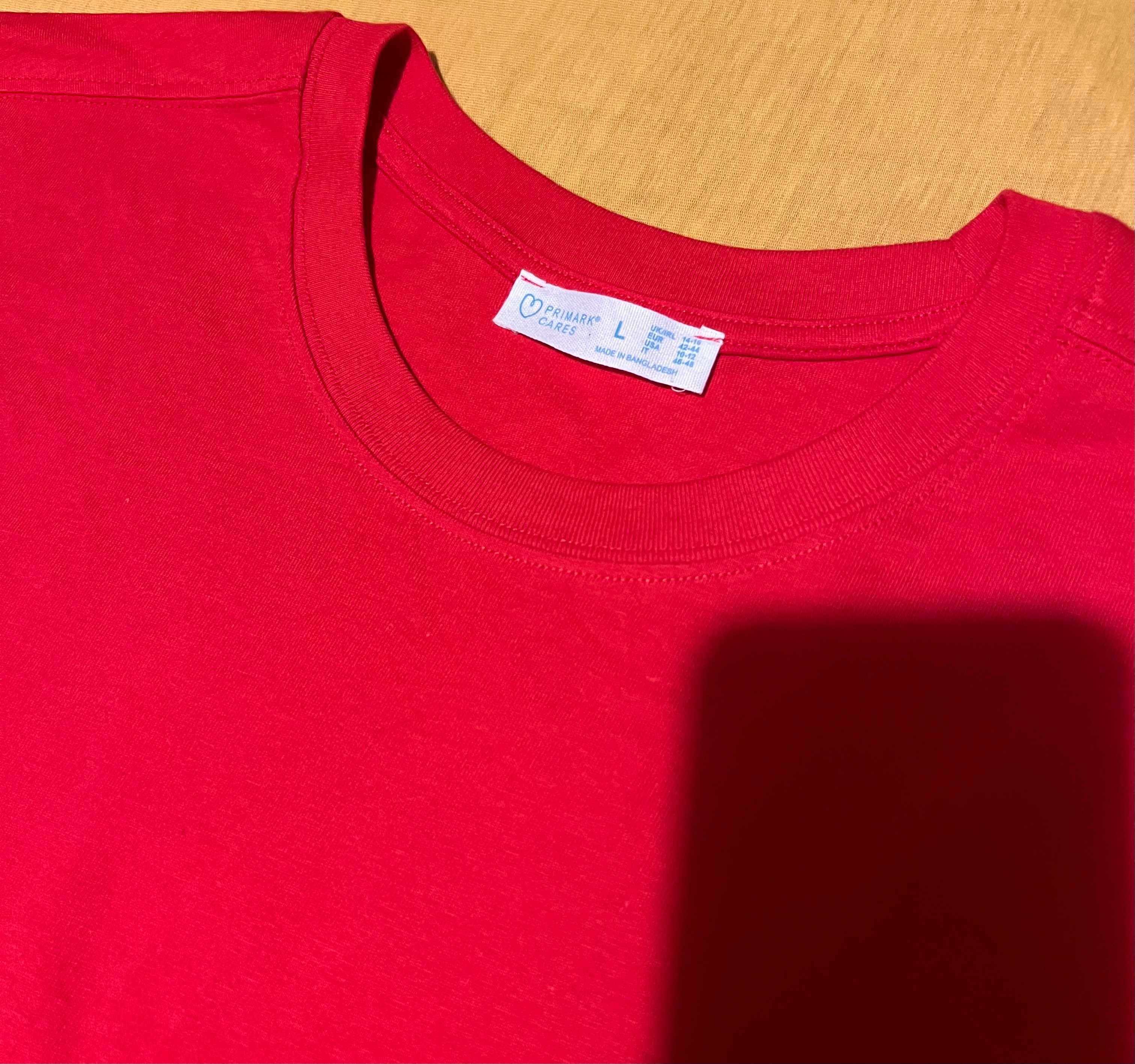 Красивая качественная яркая хлопковая футболка оверсайз Primark L/XL