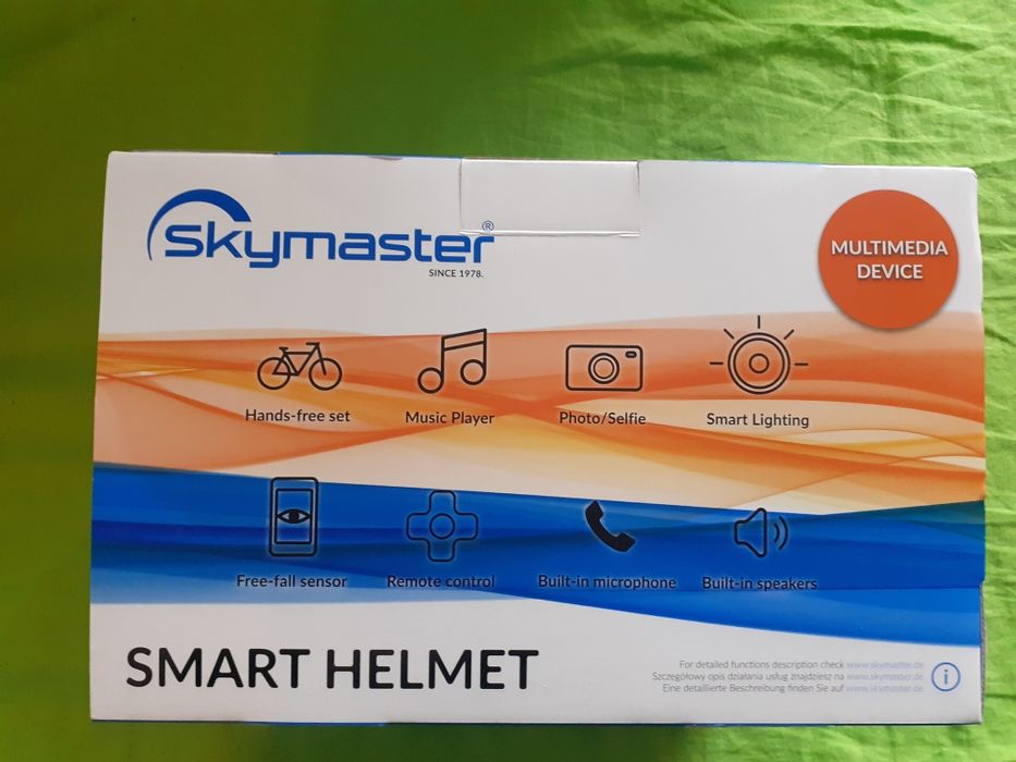 Kask rowerowy multimedialny Skymaster, multicolor, nowy!