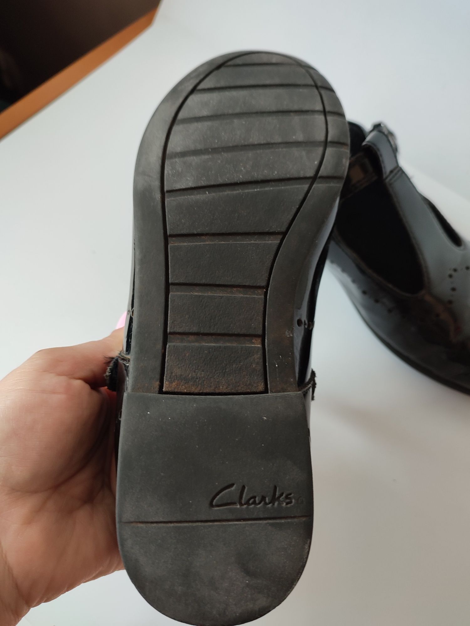 Eleganckie baleriny Clarks 35.5 skórzane skóra naturalna apel