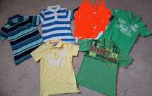 Zestaw 5 koszulek polo polówek 134 Benetton akuku