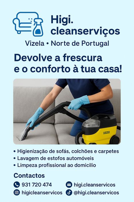Limpeza e higienização de estofos