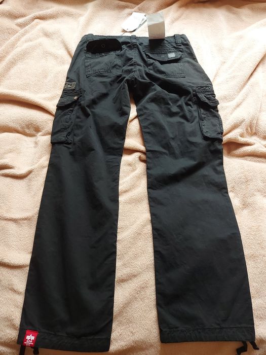 Spodnie bojówki ALPHA INDUSTRIES - JET PANT BLACK 32 size M