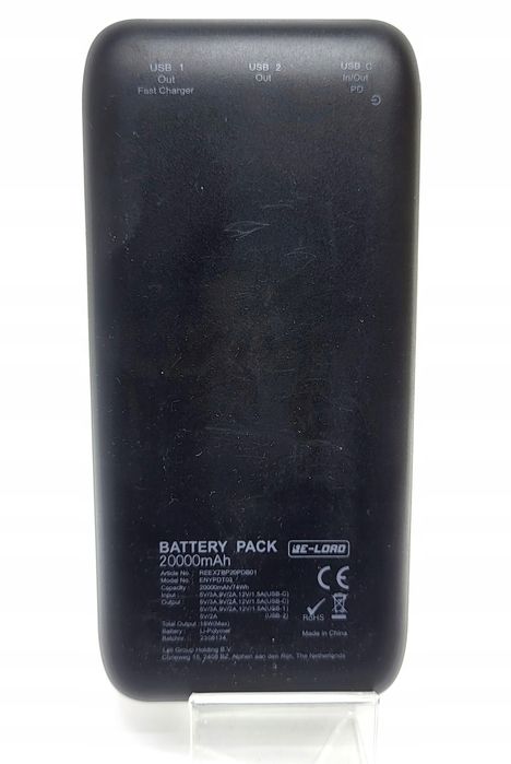 Powerbank re-load 20000 mah przenośna ładowarka bateria zewnętrzna