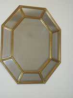 Espelho Moldura em Madeira Octagonal