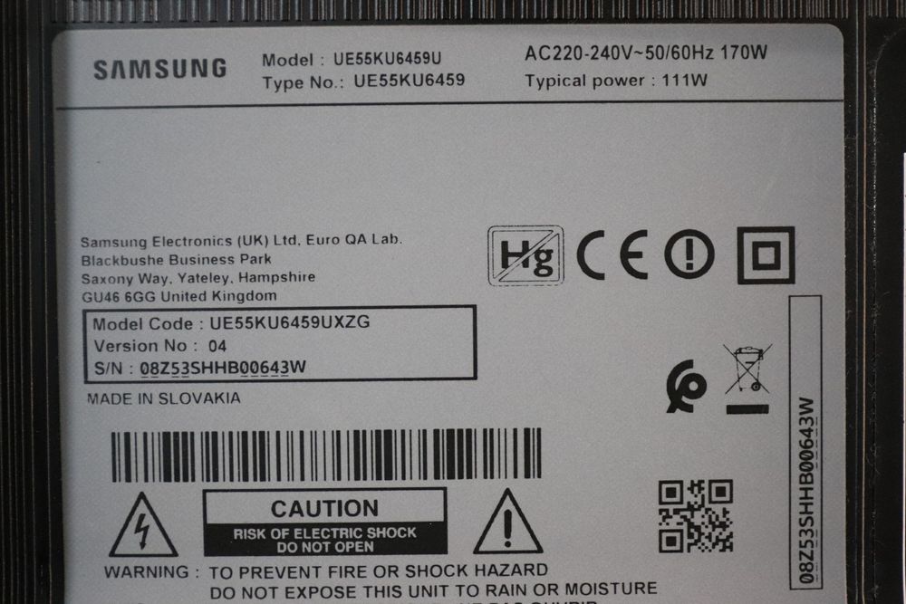 Samsung  UE 55KU6459U     55  дюймов