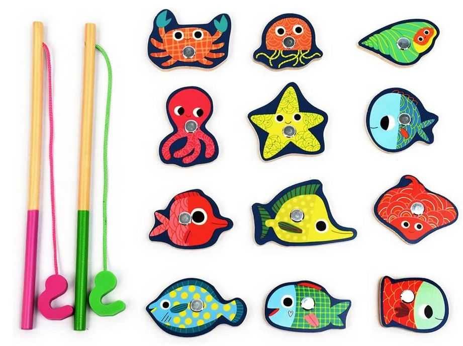 WĘDKOWANIE łowienie magnetyczne / Colour gra edukacyjna Djeco 01653