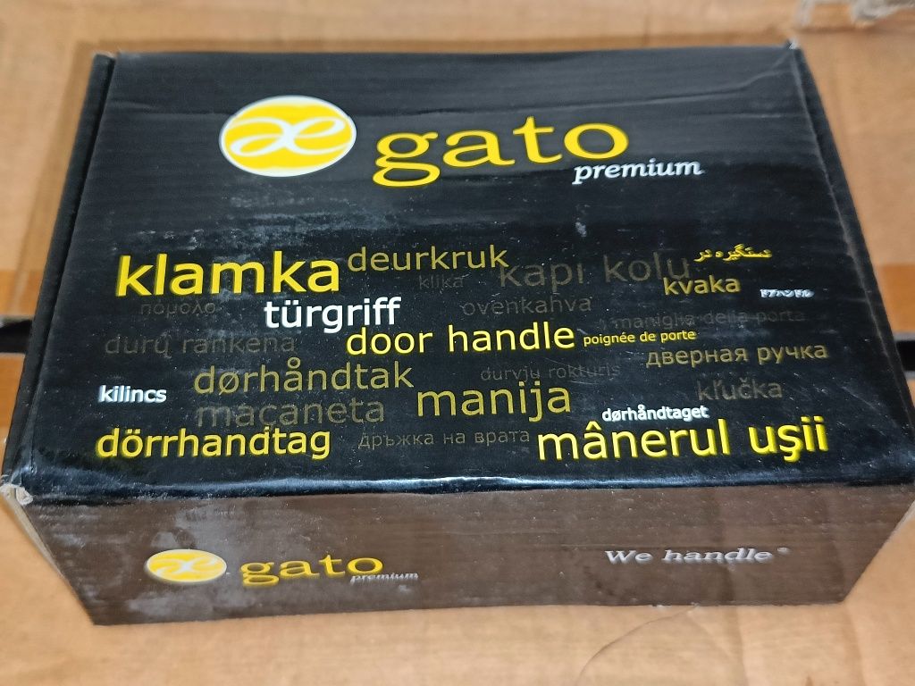Klamka Drzwiowa AIDA i Patyna RIO Rozeta Mosiądz Patyna GATO AB GA 102