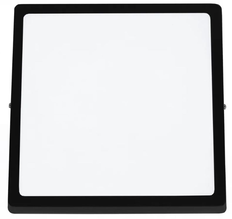 Plafon LED 18W ciepła 3000K 21cm czarny lampa sufitowa panel natynkowy