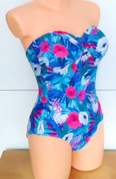 John Lewis usztywniany strój jednoczęściowy w kwiatuszki rozmiar S