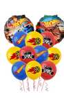 Balony Hot Wheels Lateksowe 10szt+foliowe 2szt