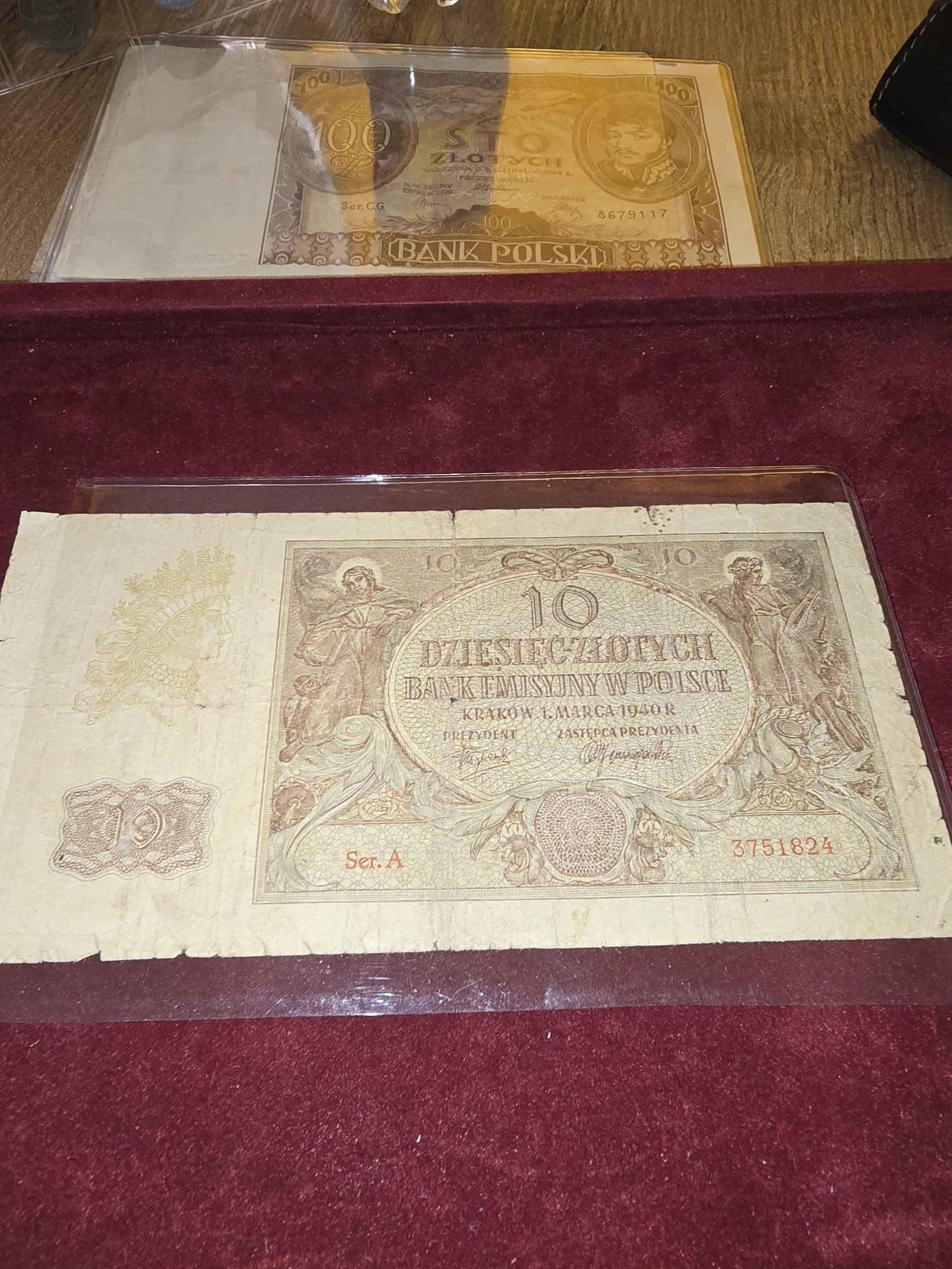 Banknoty PRL, 100 zl 20 marek 10 zl