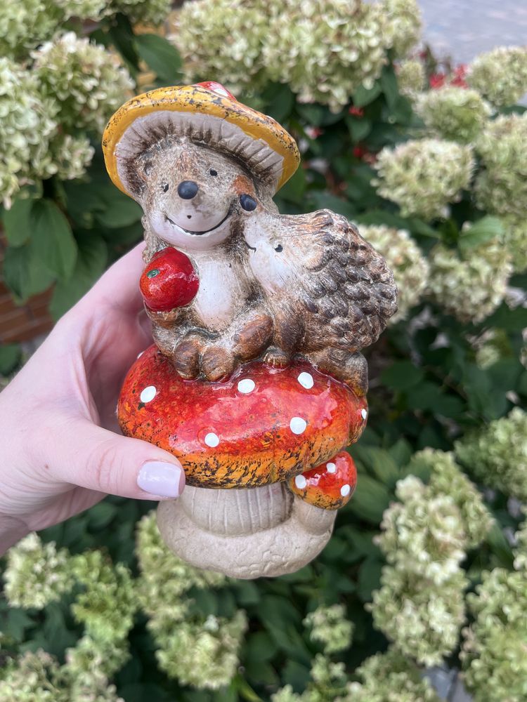 Jeż figurka ceramiczna jeże dekoracja ogrodowa
