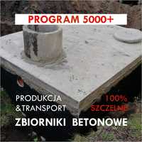 Zbiornik betonowy na deszczówkę PROGRAM 5000ZŁ + Szambo betonowe