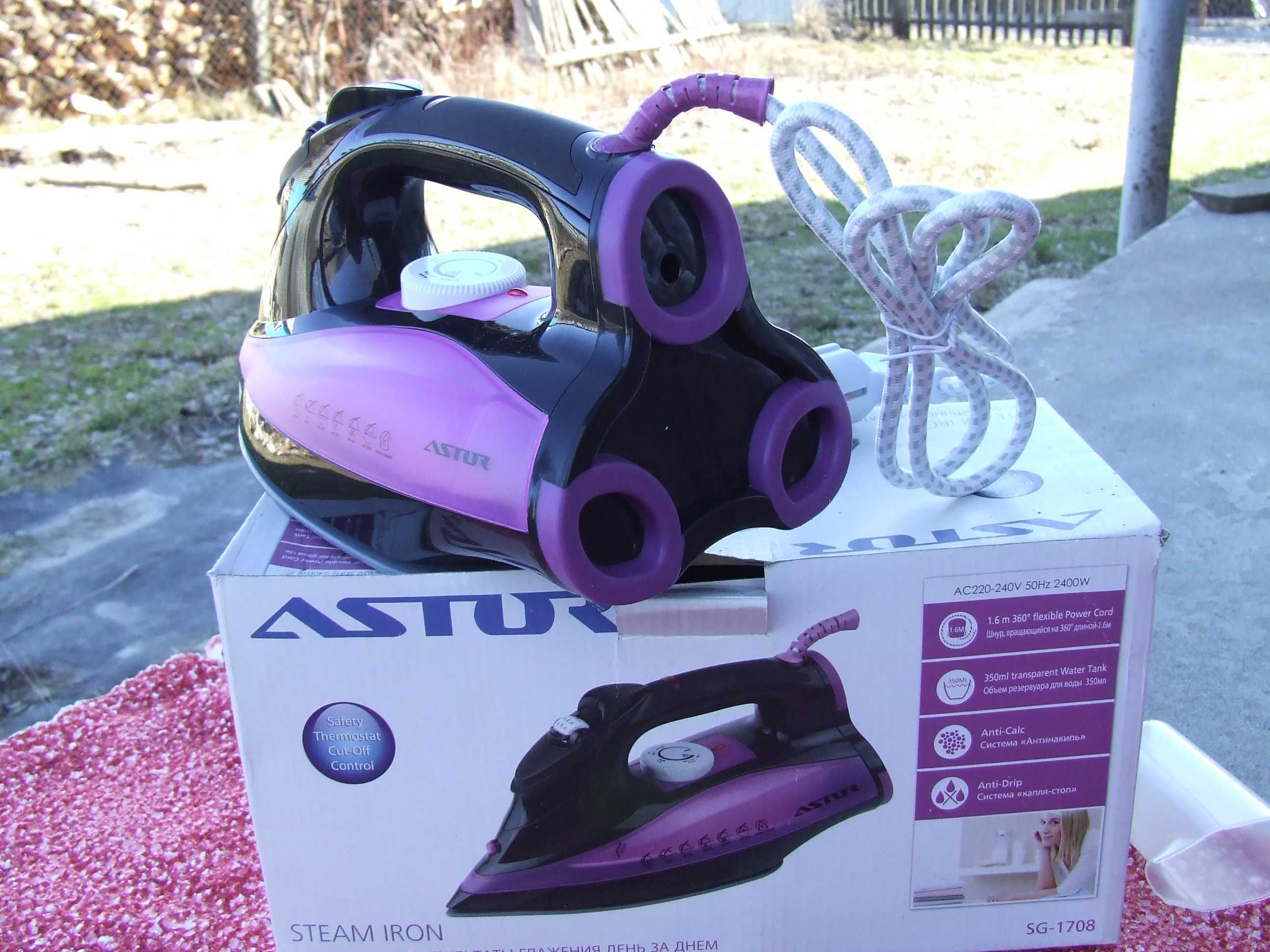 Утюг Astor SG-1708/отпариватель/подошва из  керамики/электричес./2400W