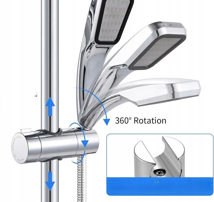 Bateria prysznicowa Joyoldelf SILVER srebrny