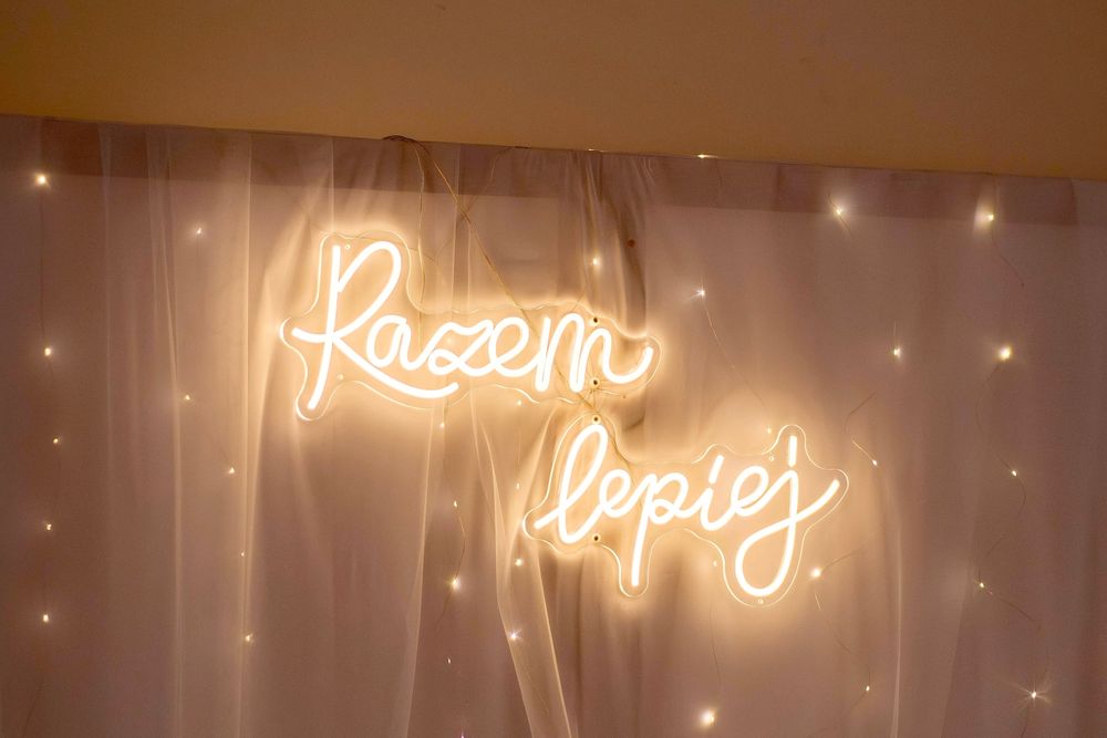 Razem lepiej napis Neon weselny LED sprzedaż